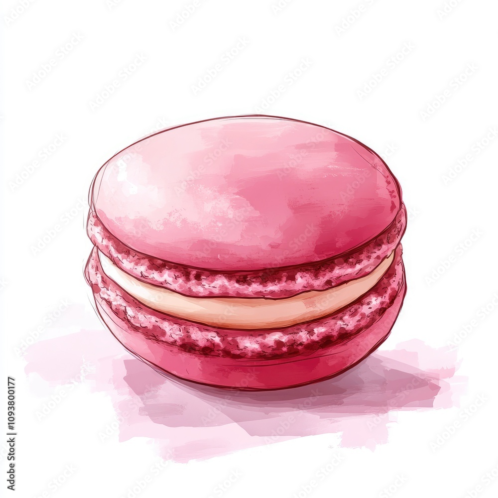 Macaroon isolated in white background, ai Macaroon isolated in white background, ai