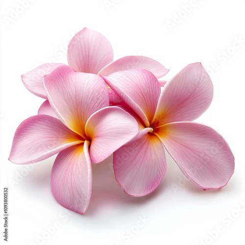 Plumeria flower isolated on white background , ai