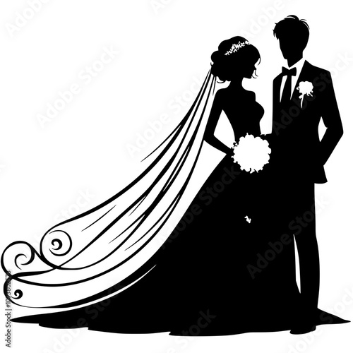 Romantic bridal silhouette