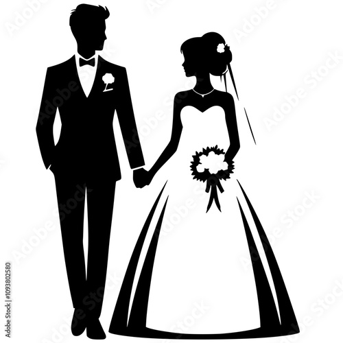 Romantic bridal silhouette