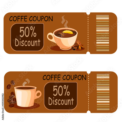 Coffee shop discount coupon for a cup of coffee