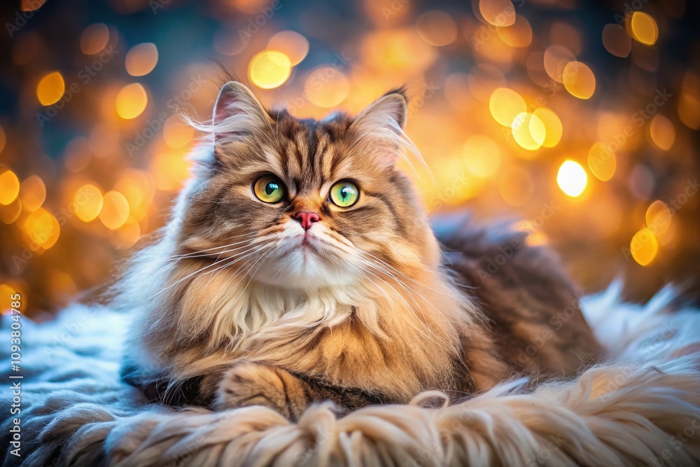 Captivating Bokeh Effect with an Exotic Persian Cat in a Cozy Setting, Showcasing Its Luxurious Fur and Mesmerizing Eyes, Perfect for Cat Lovers and Pet Enthusiasts Alike Captivating Bokeh Effect with an Exotic Persian Cat in a Cozy Setting, Showcasing Its Luxurious Fur and Mesmerizing Eyes, Perfect for Cat Lovers and Pet Enthusiasts Alike