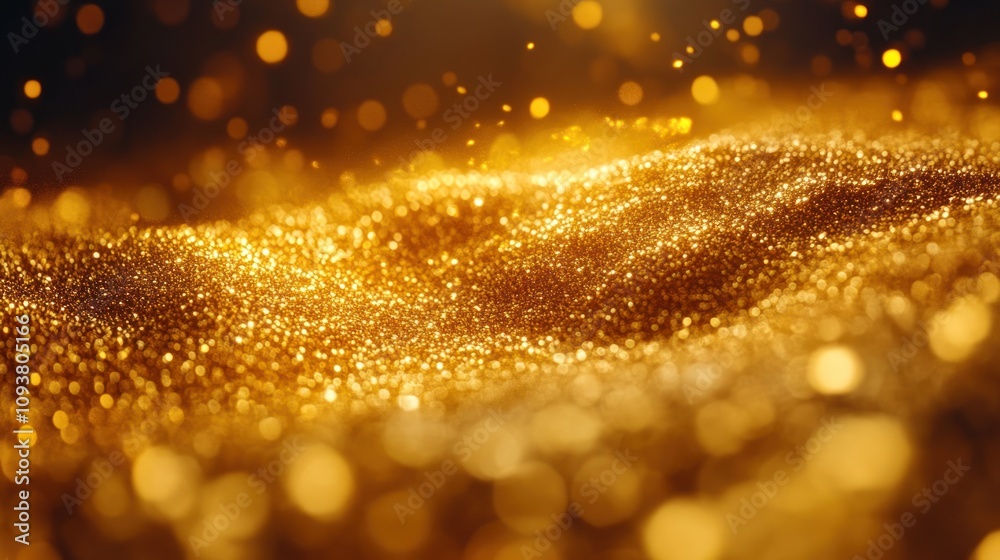 Sparkling golden glitter texture. Sparkling golden glitter texture.