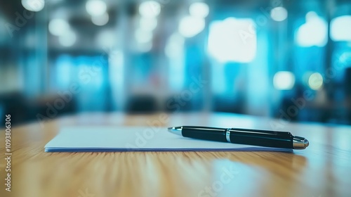 Handwritten resignation letter resting on a neatly organized desk, symbolizing a significant career decision and the end of an era. 