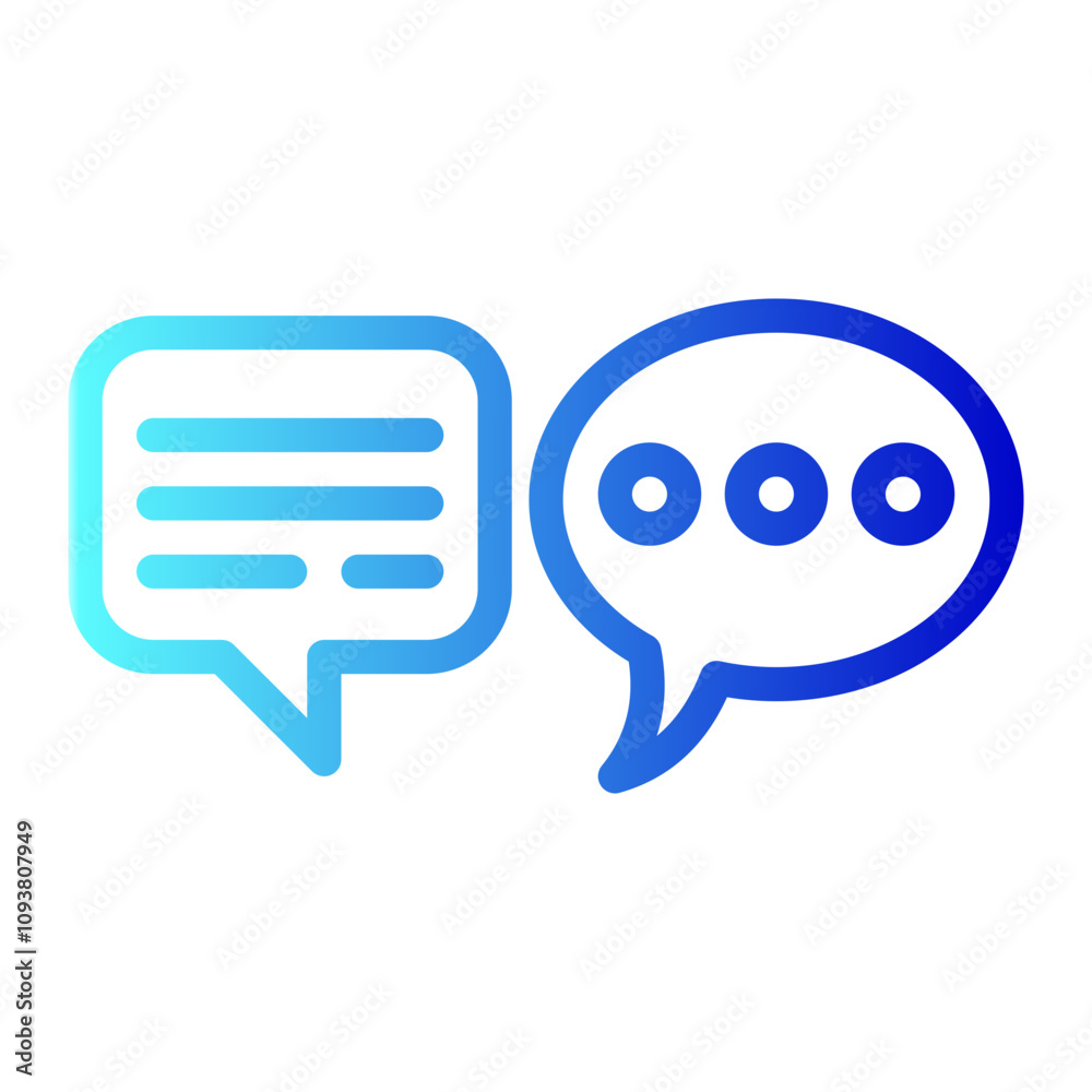 Chat icon vector design element. Talk bubble speech sign. Dialogue balloon for mobile app or web site Chat icon vector design element. Talk bubble speech sign. Dialogue balloon for mobile app or web site