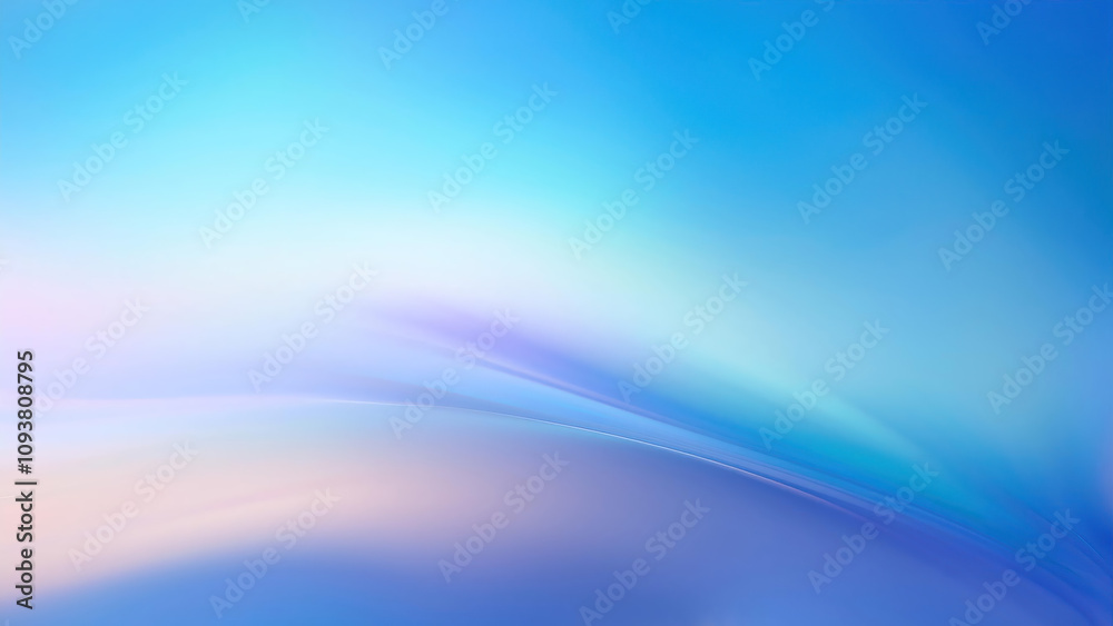 Fototapeta premium Blue gradient. Soft pastel color gradient. Holographic blurred abstract background