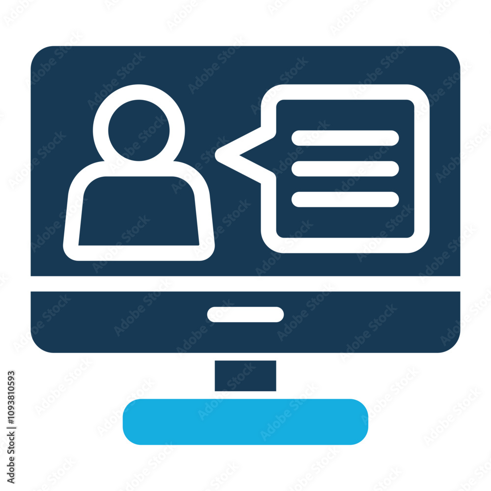 Virtual Assistant Icon - AI Assistant, Digital Helper, Virtual Support with editable stroke Virtual Assistant Icon - AI Assistant, Digital Helper, Virtual Support with editable stroke