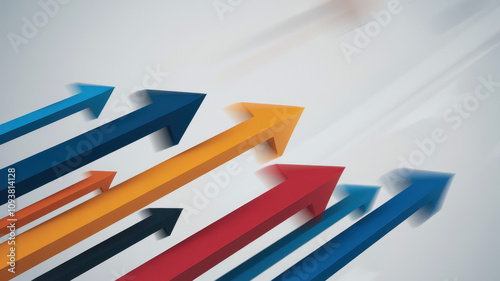 Free Download Dynamic abstract illustration featuring bold arrows in various colors, symbolizing growth, progress, and direction in a modern design. - GFXLoad