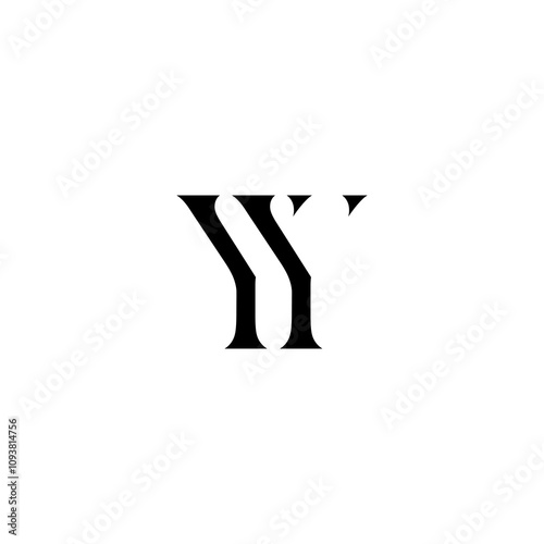Luxury initial letter YY logo design template
