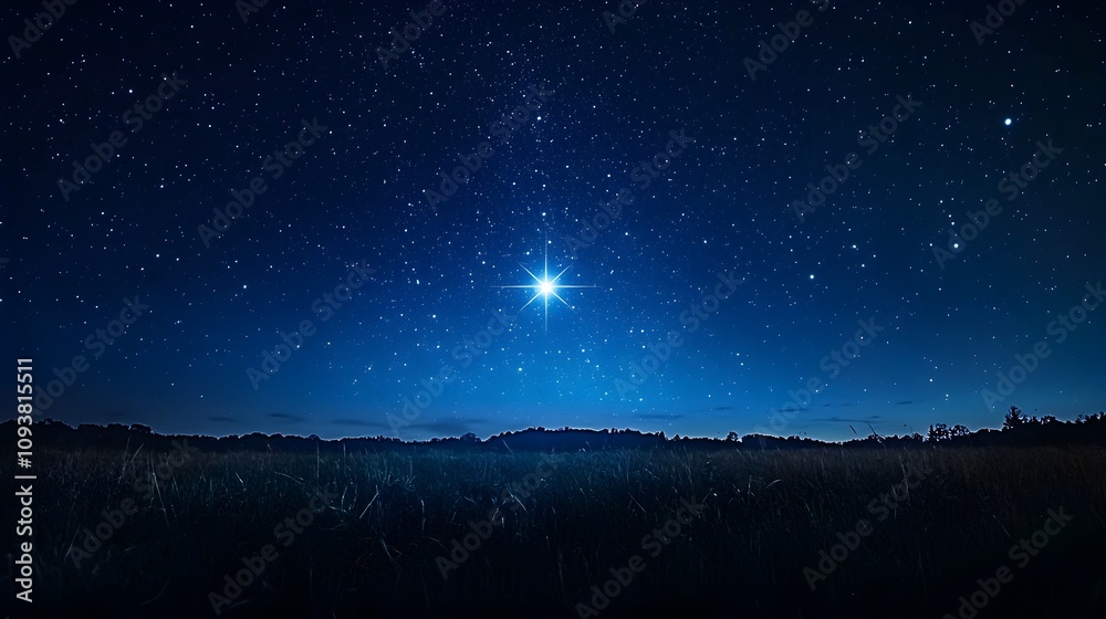Lone shining star in a dim starry sky, capturing a serene yet powerful symbol of brilliance, night sky, symbolic brilliance Lone shining star in a dim starry sky, capturing a serene yet powerful symbol of brilliance, night sky, symbolic brilliance