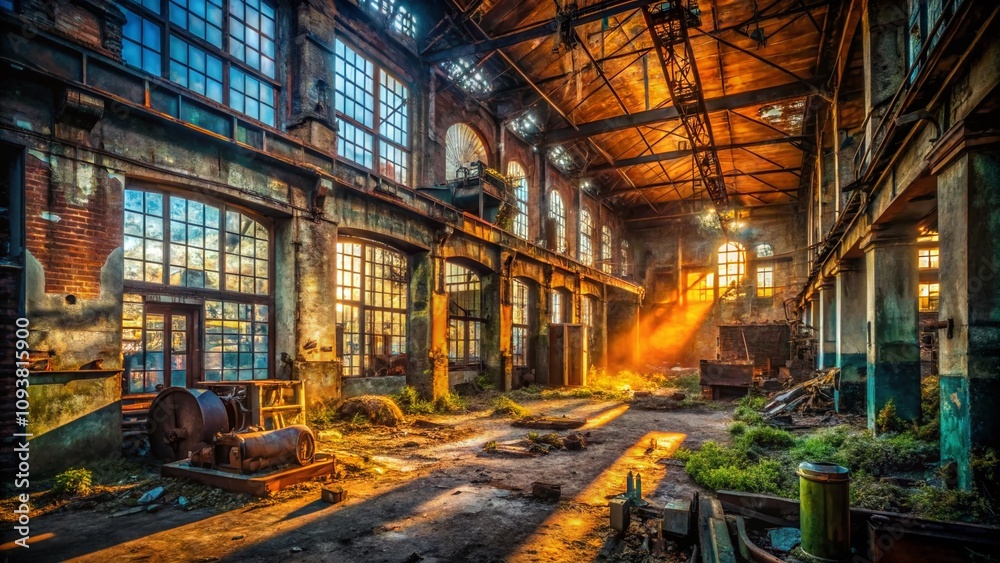 Captivating Low Light Photography of an Old Broken Abandoned Factory Surrounded by Grit and Decay, Highlighting the Beauty of Urban Exploration and Forgotten Spaces Captivating Low Light Photography of an Old Broken Abandoned Factory Surrounded by Grit and Decay, Highlighting the Beauty of Urban Exploration and Forgotten Spaces