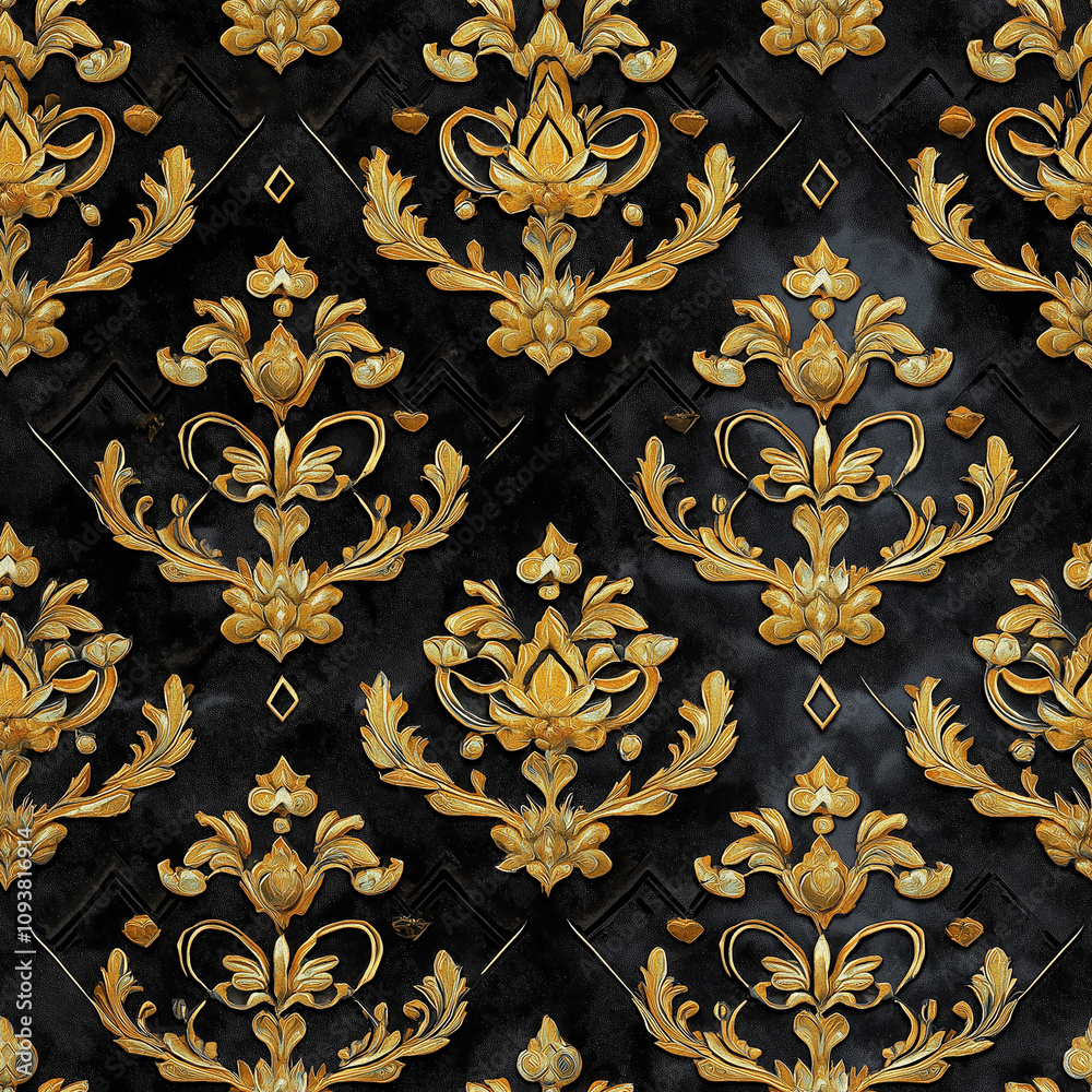 The seamless luxury golden pattern The seamless luxury golden pattern