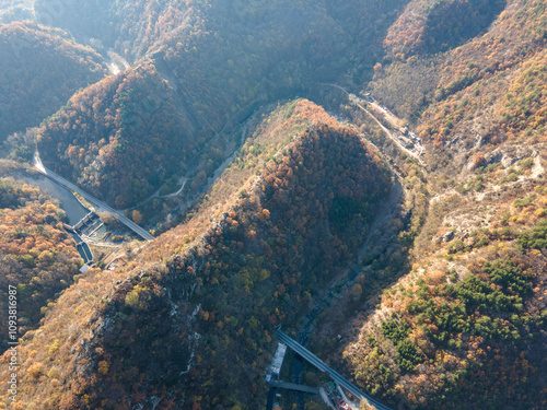 Rhodope Mountains around Chepelarska River (Chaya), Bulgaria photo