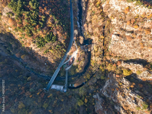 Rhodope Mountains around Chepelarska River (Chaya), Bulgaria photo