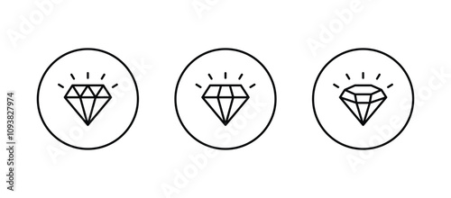Diamond icon vector for web, computer and mobile app	