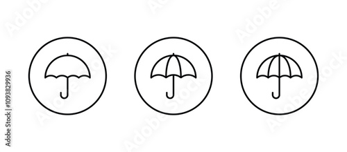 Umbrella Icon Vector for web, computer and mobile app	