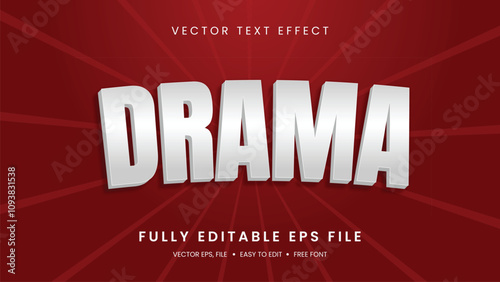 Drama text effect  editable text style with superman theme