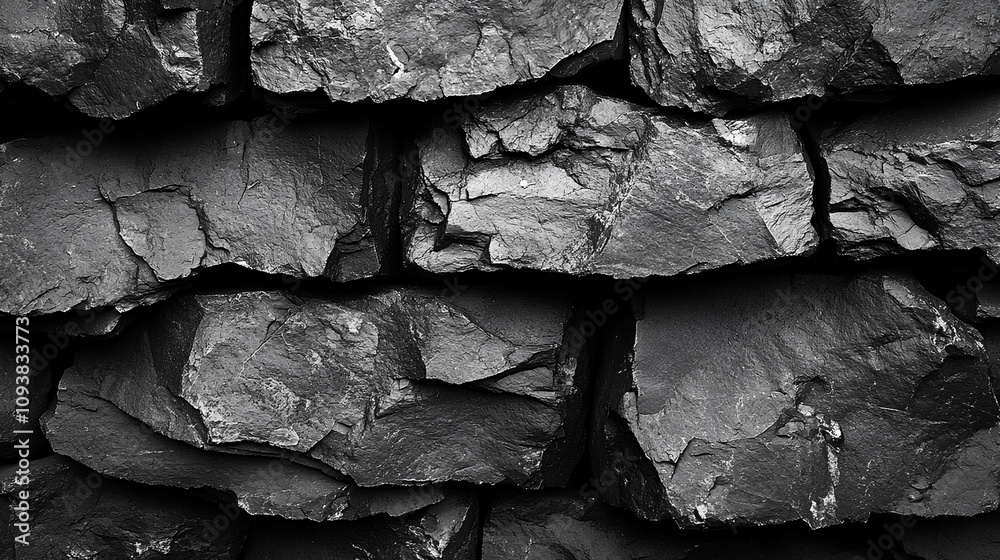 Black and White Composition of Ground Rocks Black and White Composition of Ground Rocks