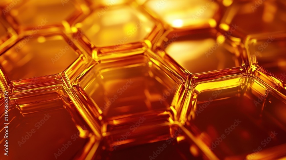 Abstract Honeycomb Pattern In Amber Hues Abstract Honeycomb Pattern In Amber Hues
