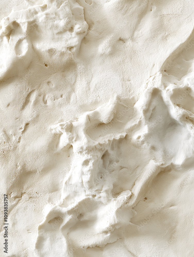 Dough Texture: Soft Beige and White, Perfectly Clean Dough Texture: Soft Beige and White, Perfectly Clean