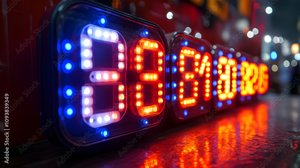 LED Digital Display Closeup LED Digital Display Closeup