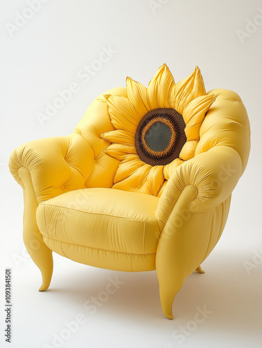 Single-Seated Sunflower Yellow Balloon Chair