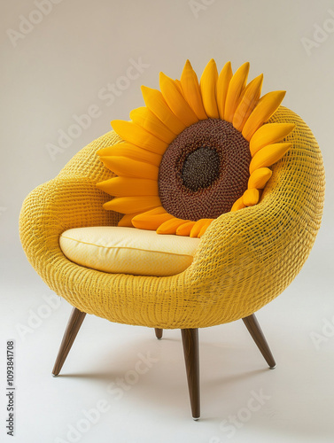 Single-Seated Sunflower Yellow Balloon Chair Again