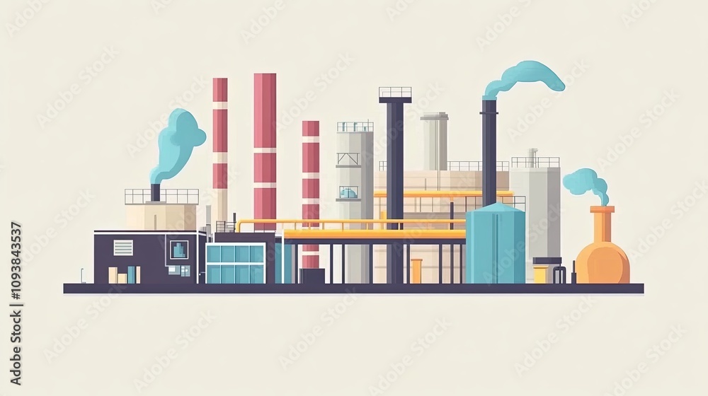 business process flow flat design side view industrial theme animation colored pastel business process flow flat design side view industrial theme animation colored pastel