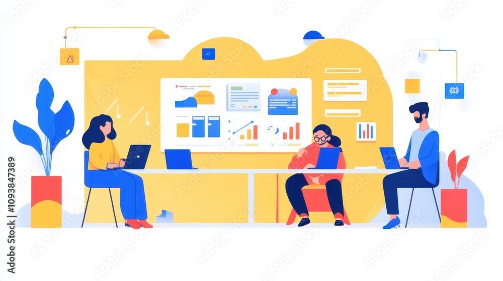 Team Collaboration in Modern Office Environment