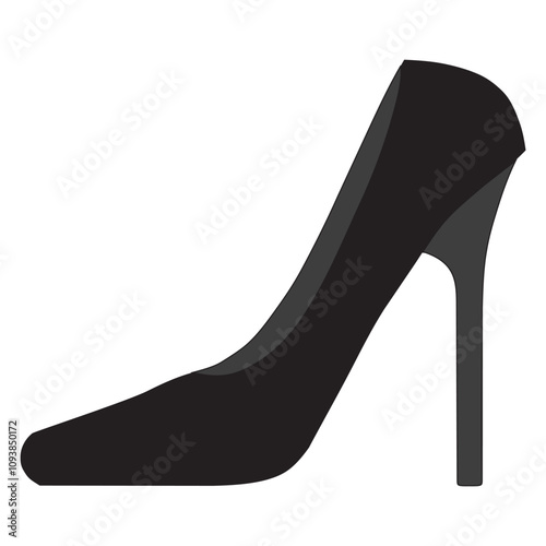hill shoe icon vector. girl's shoe icon