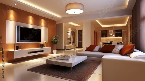 Transforming modern minimalist living room interior enhancing comfort and style in urban spaces