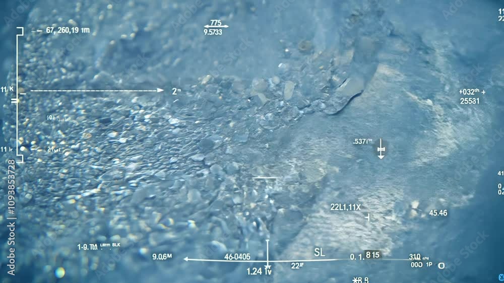 Microscope showing metallic grain structures in metallurgy lab
