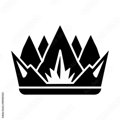 Glacial crown and queen crown vector icon illustration design isolated on white