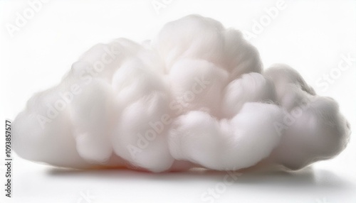 cloud made out cotton candy isolated on white