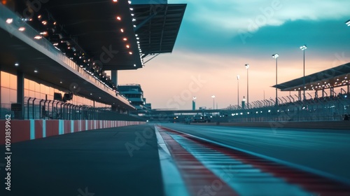 Sunset at the Yas Marina Circuit: A Breathtaking View of Speed and Serenity