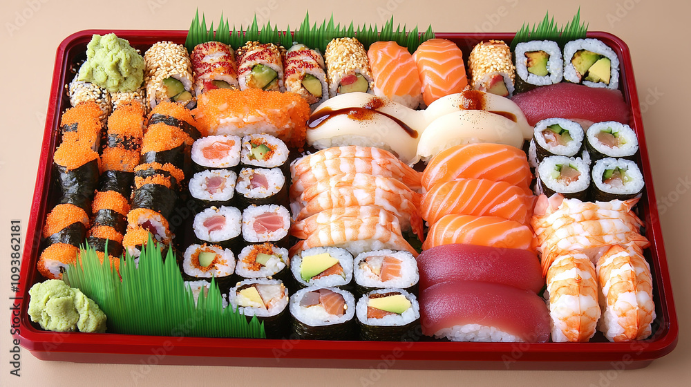 Gourmet_sushi_platter_with_creative_plating Gourmet_sushi_platter_with_creative_plating