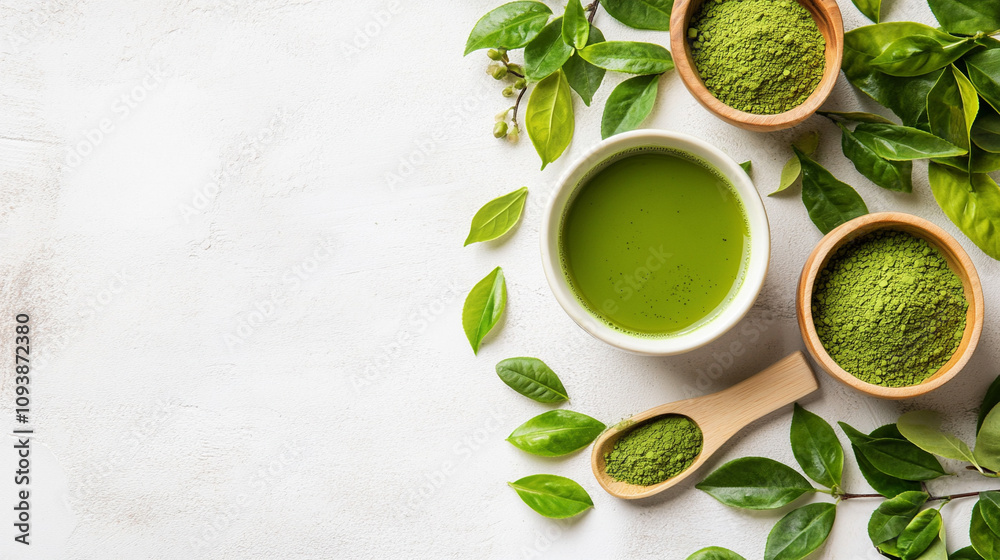 homemade green matcha tea in a glass on a white table, showcasing its vibrant green color and smooth texture, highlighting the calming, rejuvenating essence of this traditional drink homemade green matcha tea in a glass on a white table, showcasing its vibrant green color and smooth texture, highlighting the calming, rejuvenating essence of this traditional drink
