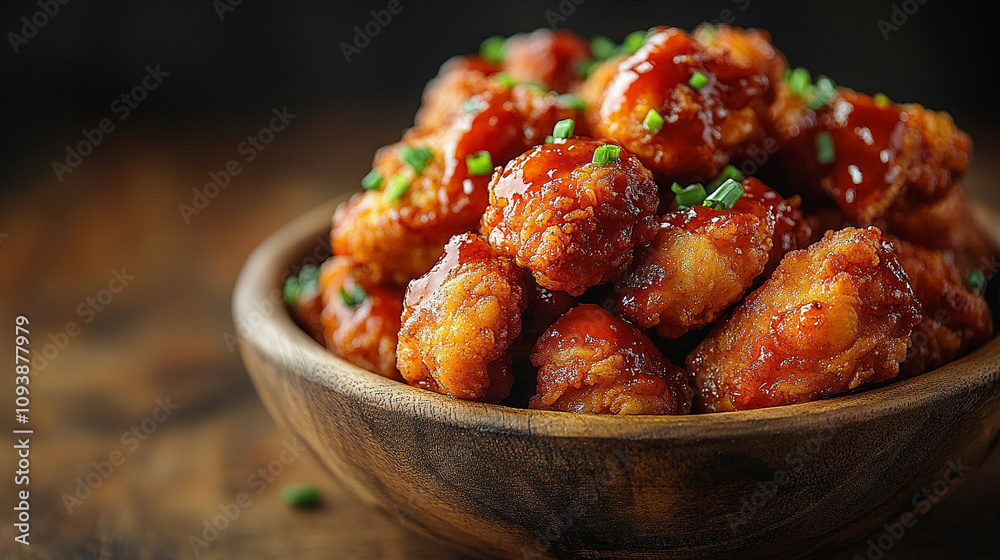 crispy fried chicken, golden-brown and freshly cooked, with an empty space for captions or promotional text, representing indulgence and the craving for comfort food crispy fried chicken, golden-brown and freshly cooked, with an empty space for captions or promotional text, representing indulgence and the craving for comfort food