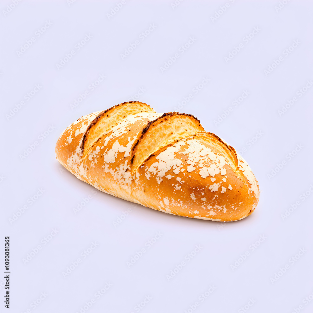 A perfectly round, golden-brown loaf of artisan bread with a rustic texture, placed in the center of a bright, white background. A perfectly round, golden-brown loaf of artisan bread with a rustic texture, placed in the center of a bright, white background.