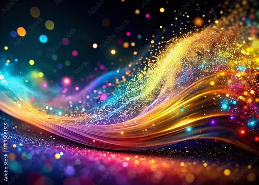 Enchanting Macro Photography of Magic Swoosh Particles Creating a Dynamic Animation Wipe Effect in a Colorful Abstract Background for Visual Storytelling and Creative Projects Enchanting Macro Photography of Magic Swoosh Particles Creating a Dynamic Animation Wipe Effect in a Colorful Abstract Background for Visual Storytelling and Creative Projects