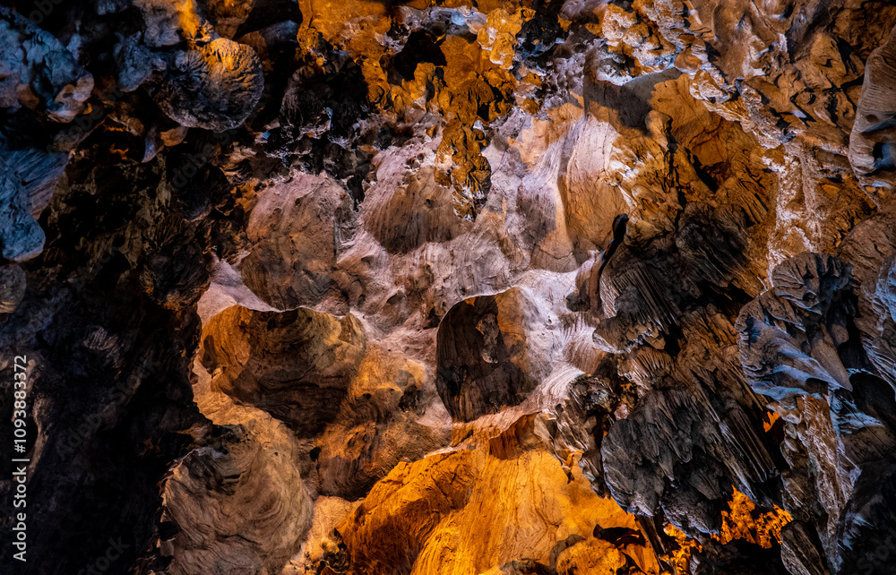 Buddhist cave temple close up stone walls southeast asia Buddhist cave temple close up stone walls southeast asia