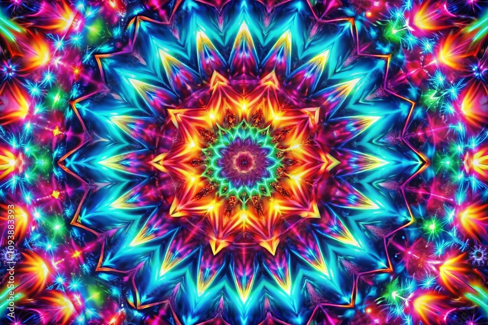 Energetic Neon Burst Kaleidoscope Background for Urban Exploration Photography with Vibrant Colors and Dynamic Patterns Ideal for Creative Projects and Digital Art Energetic Neon Burst Kaleidoscope Background for Urban Exploration Photography with Vibrant Colors and Dynamic Patterns Ideal for Creative Projects and Digital Art