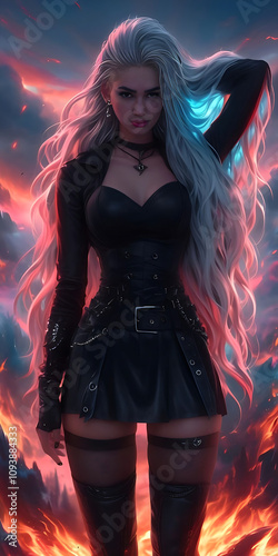 A black woman with light hair
