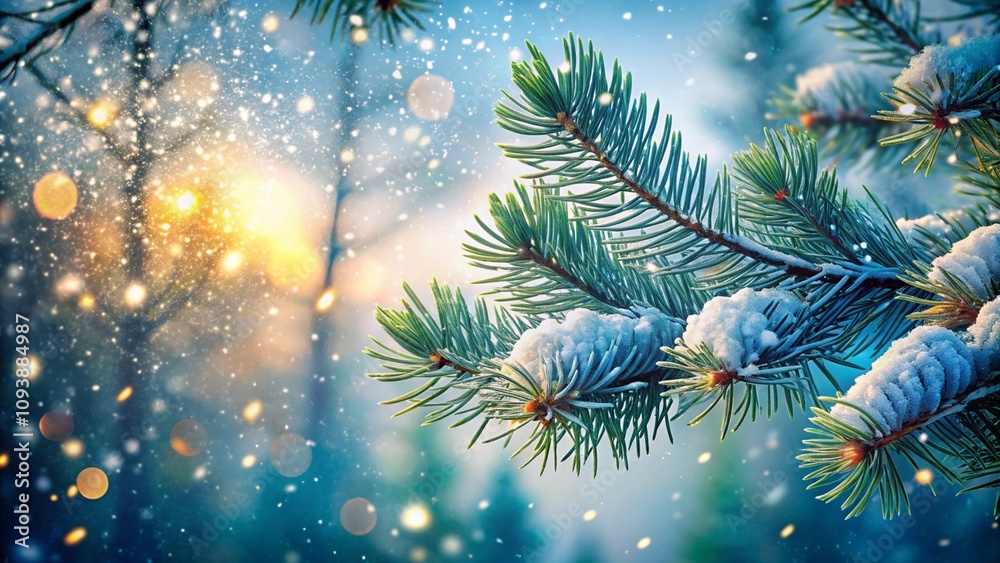 pine branches on Winter Christmas background. Generative Ai.
pine branches on Winter Christmas background. Generative Ai.