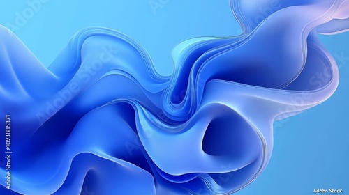 Abstract Modern Blue Gradient Background with Glowing Frame and Radiant Light photo