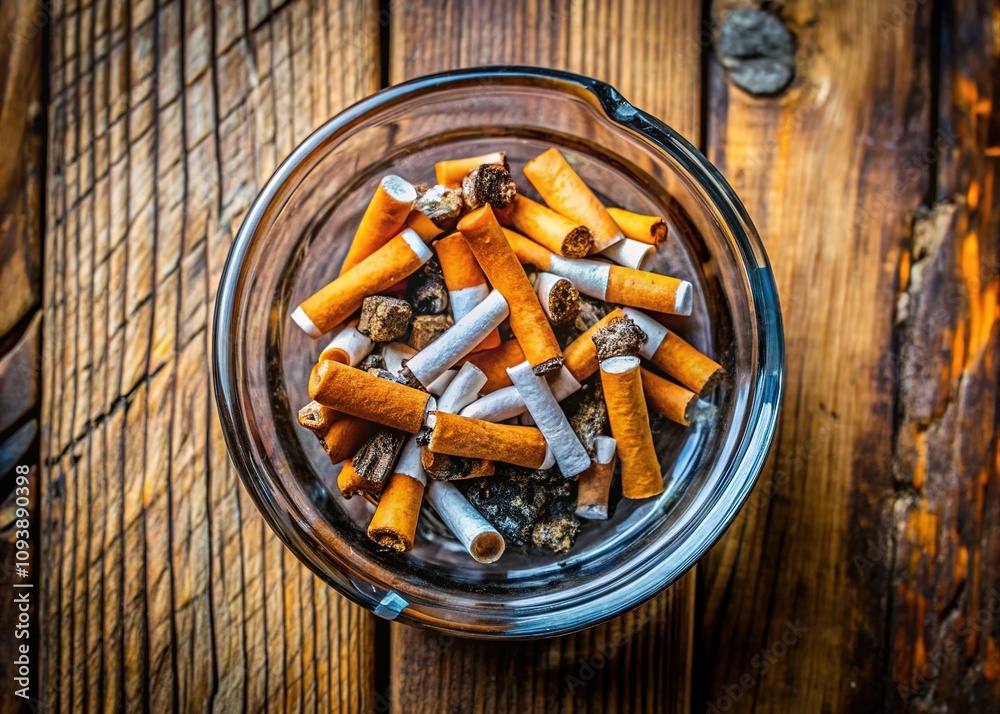 Brebes Indonesia Cigarette Ashtray Aerial View 2024 Brebes Indonesia Cigarette Ashtray Aerial View 2024