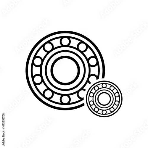 Ball Bearing icon vector design element templates simple and modern