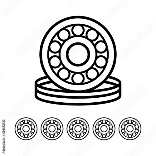 Ball Bearing icon vector design element templates simple and modern