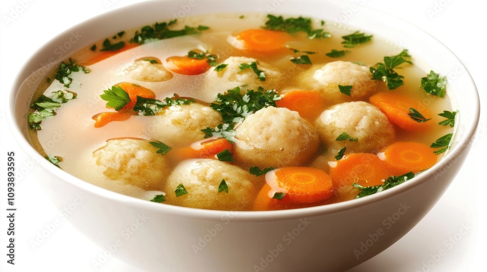 Flavorful Matzah Ball Soup with Fresh Carrots Flavorful Matzah Ball Soup with Fresh Carrots