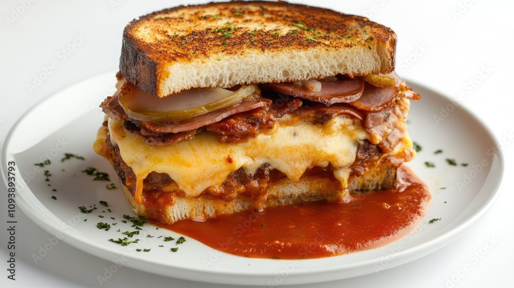 Savory Classic Sandwich with Dripping Sauce Savory Classic Sandwich with Dripping Sauce